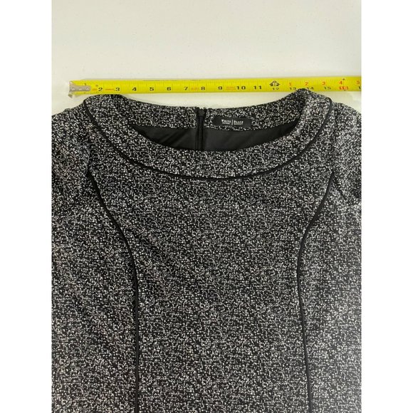 WHITE HOUSE BLACK MARKET Women’s business dress black white pockets Size L Large - Picture 10 of 11